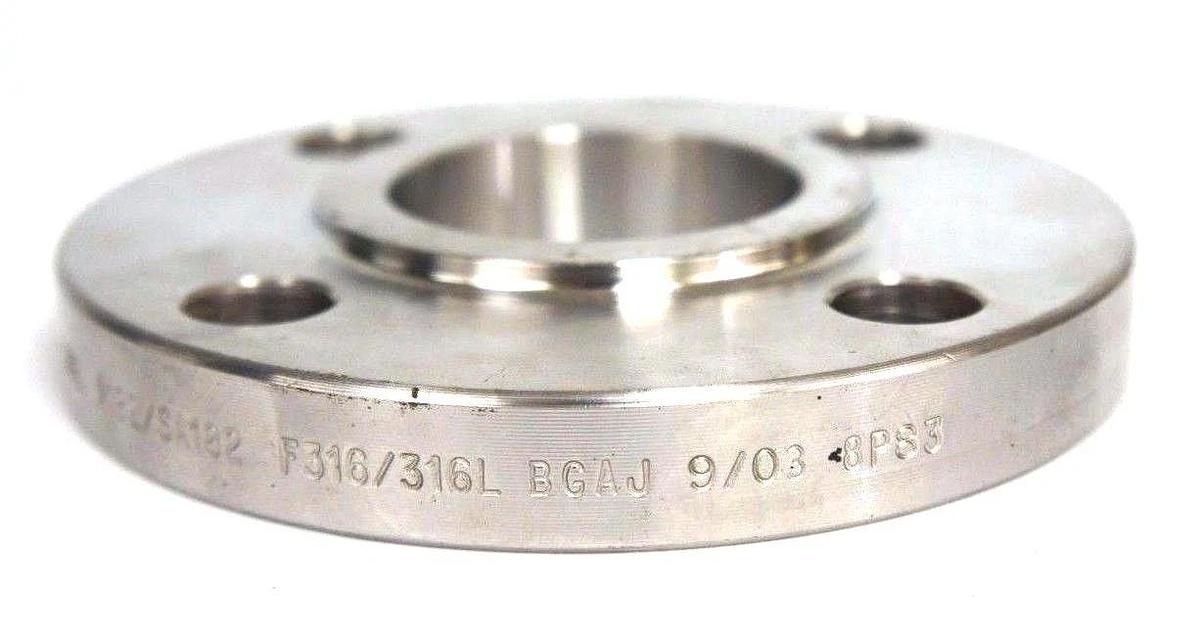 Used STAINLESS STEEL 1-1/2" FLANGE 150 B16.5 TUBE LINE A182/SA182 F316/316L BGAJ 9/03