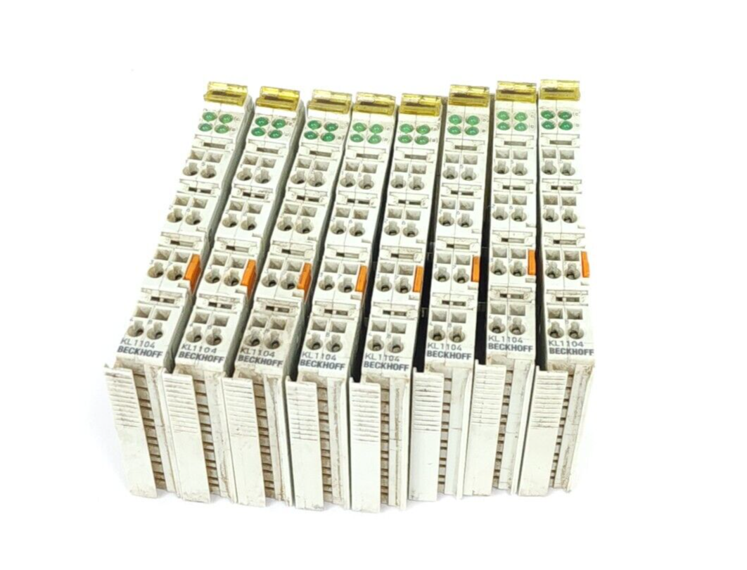 Used LOT OF 8 BECKHOFF KL1104 DIGITAL INPUT TERMINALS 4-CHANNEL 24 VDC
