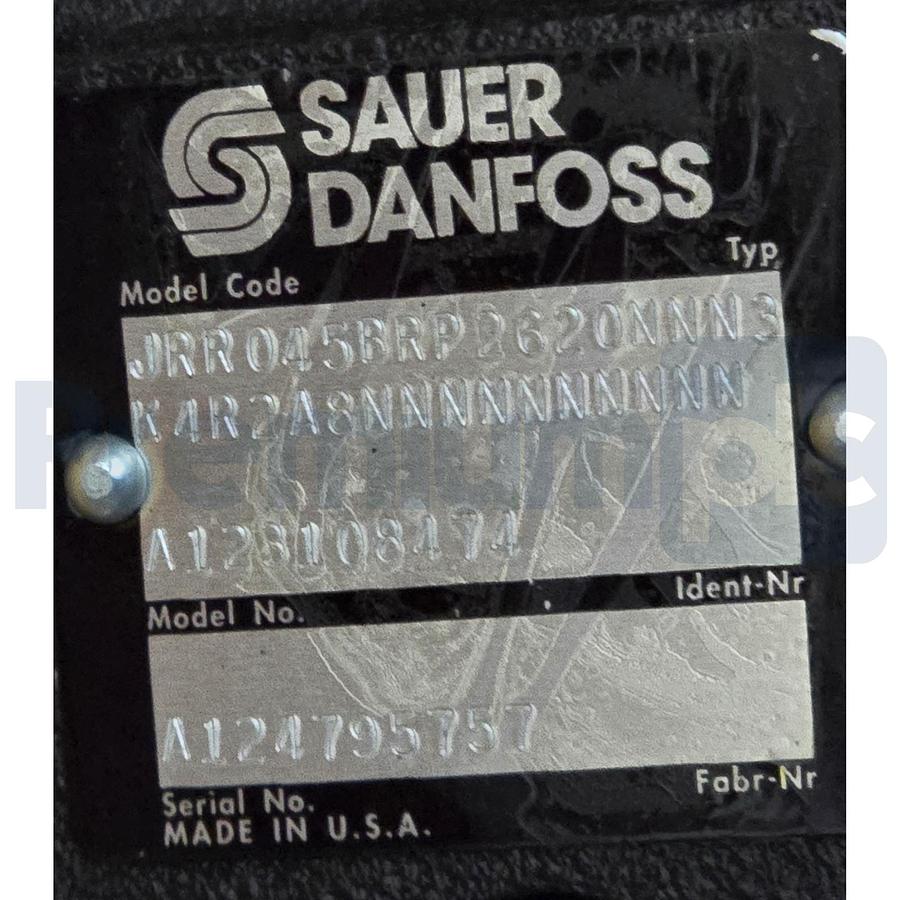 Used Sauer Danfoss JRR045 Series 45 Frame J Pump JRR045BRP2620NNN3K4R2A8NNNNNNNNNN