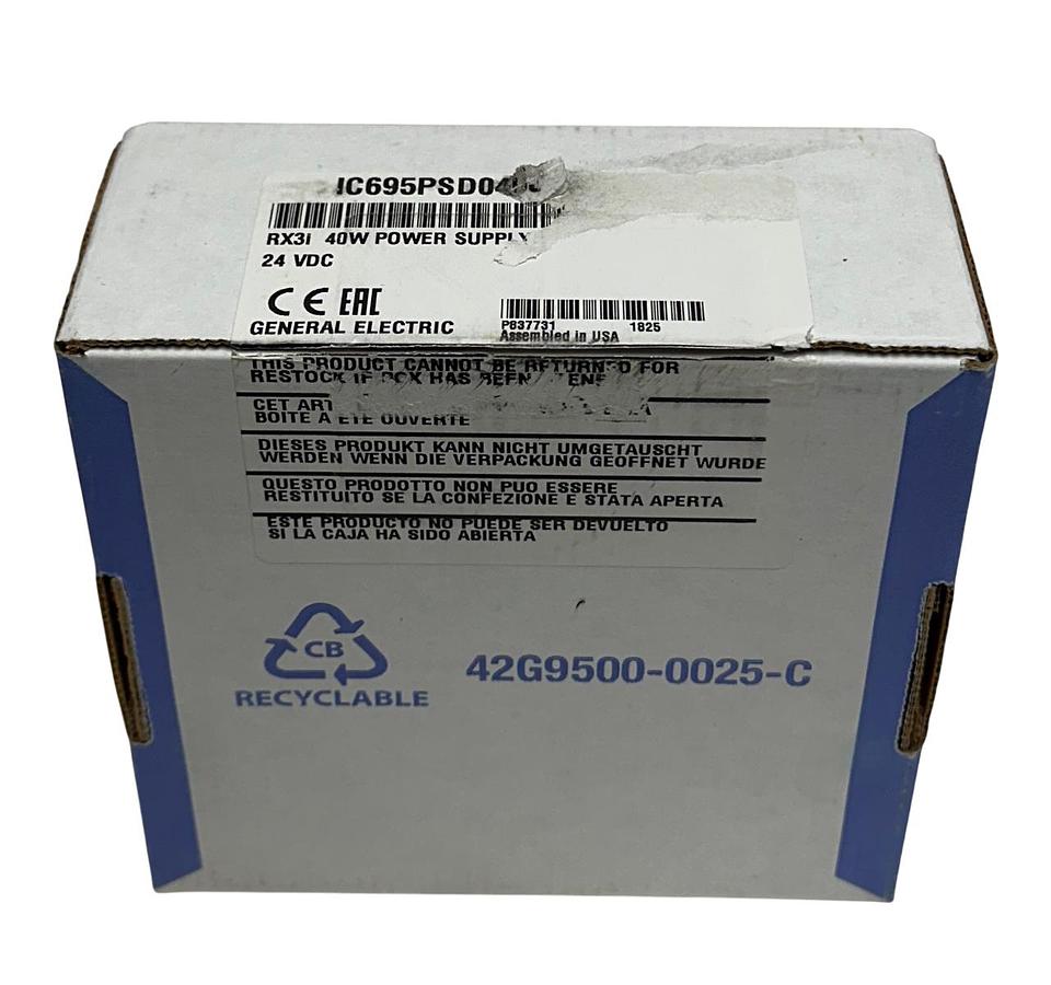Used GE FANUC IC695PSD040J / IC695PSD040 RX3i POWER SUPPLY MODULE 40W 24VDC NSMP