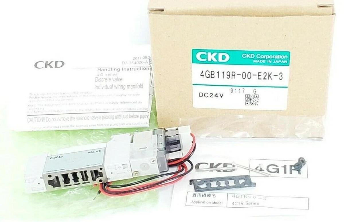 Used NIB CKD 4GB119R-00-E2K-3 DISCRETE VALVE DC24V 4GB119R00E2K3