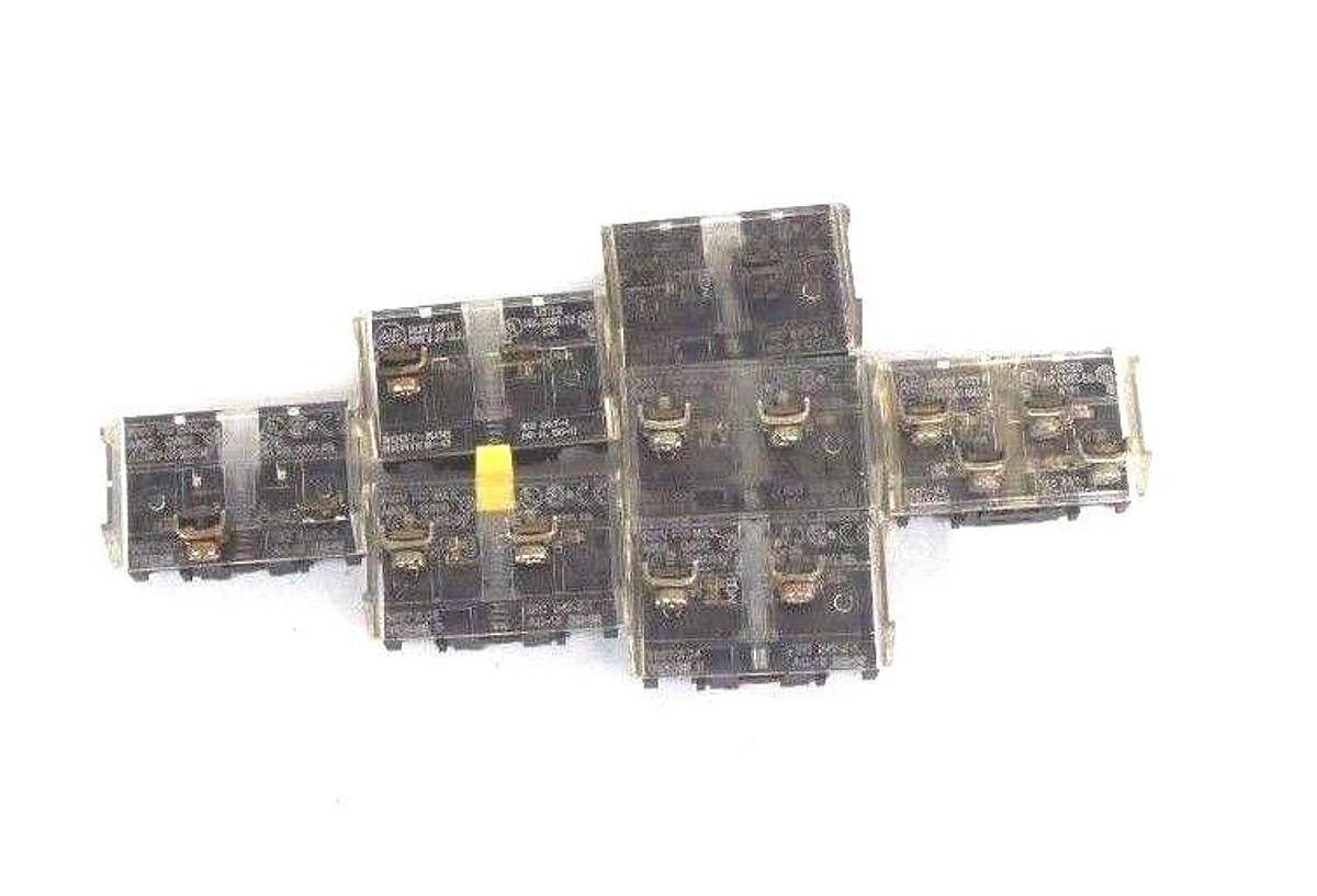 Used LOT OF 7 ALLEN BRADLEY CONTACT BLOCKS 800T-XD1, 800T-XD2, 800T-XD4, 800T-XA