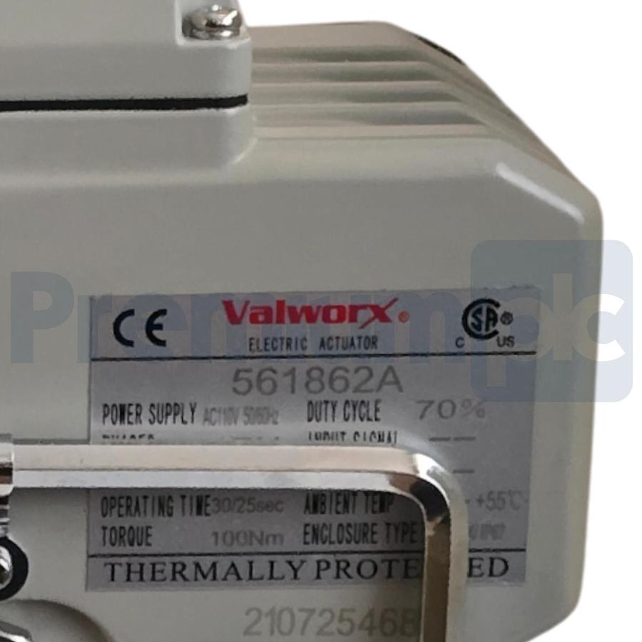 Used VALWORX 567916A 2" ELECTRIC ACTUATED 3-WAY BRASS T-DIVERTER VALVE 110VAC 561862A