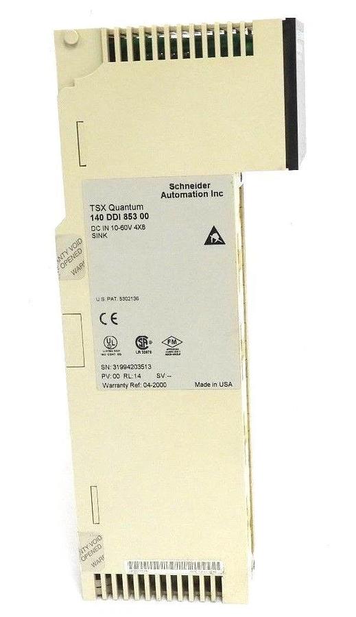 Used SCHNEIDER AUTOMATION 140-DDI-853-00 TSX QUANTUM 140DDI85300, PV: 00 RL: 14