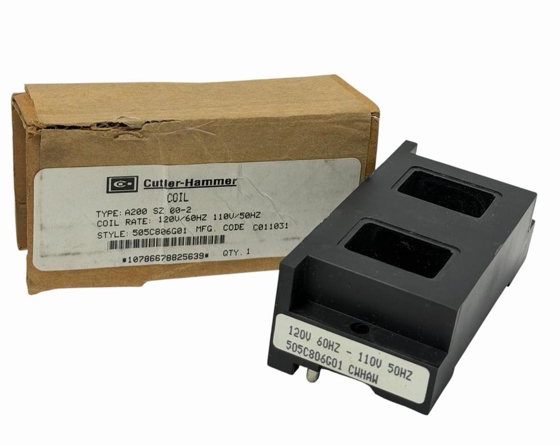 Used NIB CUTLER-HAMMER TYPE: A200 SZ 00-2 COIL STYLE: 505C806G01