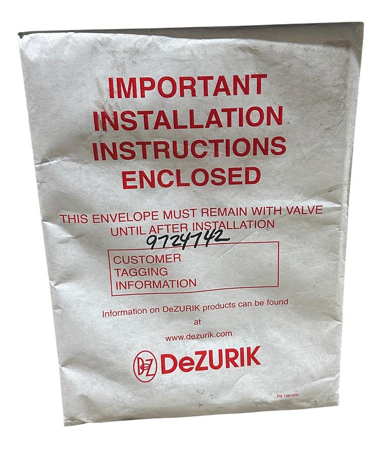Used DeZURIK 9724742R001 ROTARY CONTROL VALVE (RCV) ACTUATOR SIZE: 1.5" W/VAC V200P