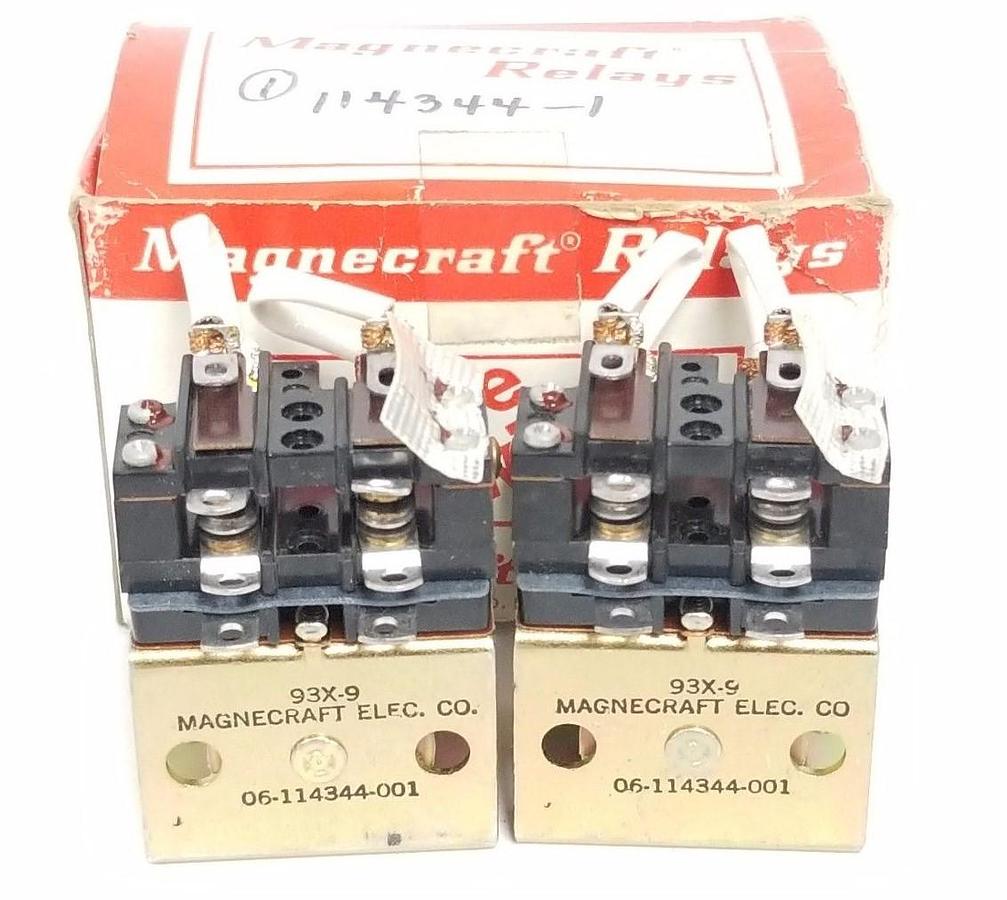Used LOT OF 2 NEW MAGNECRAFT 936-X RELAYS 06-114344-001