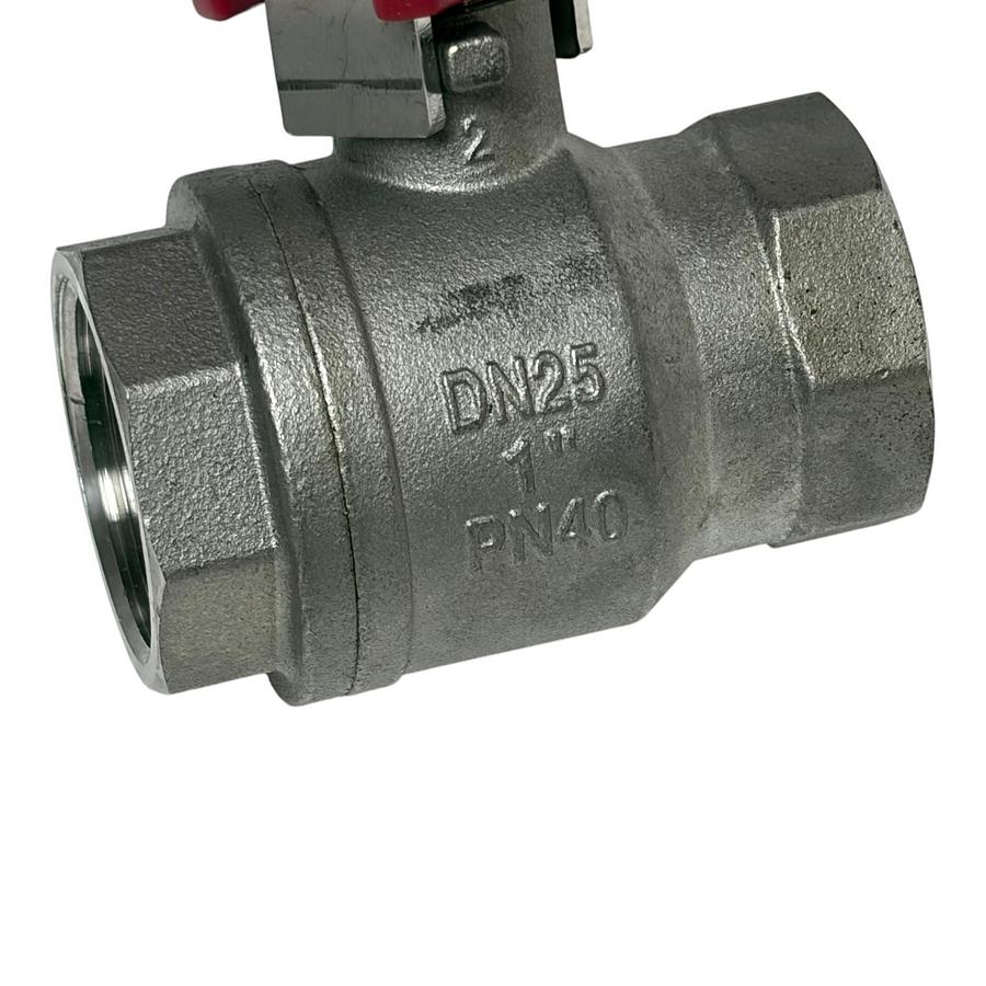 Used WESA 1" BSP SS Ball Valve Assembly Emergency Shower Safety Pull Lever