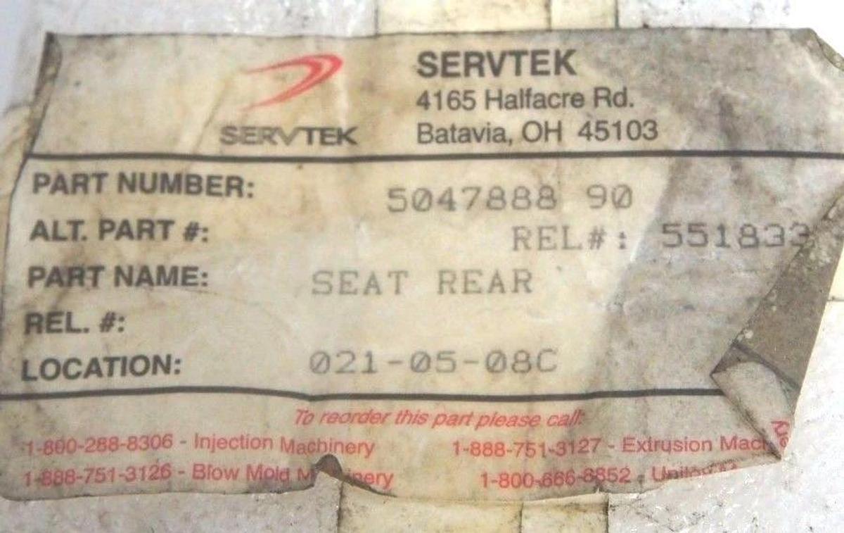 Used NEW SERVTEK 5047888 90 REAR SEAT BUSHING 504788890