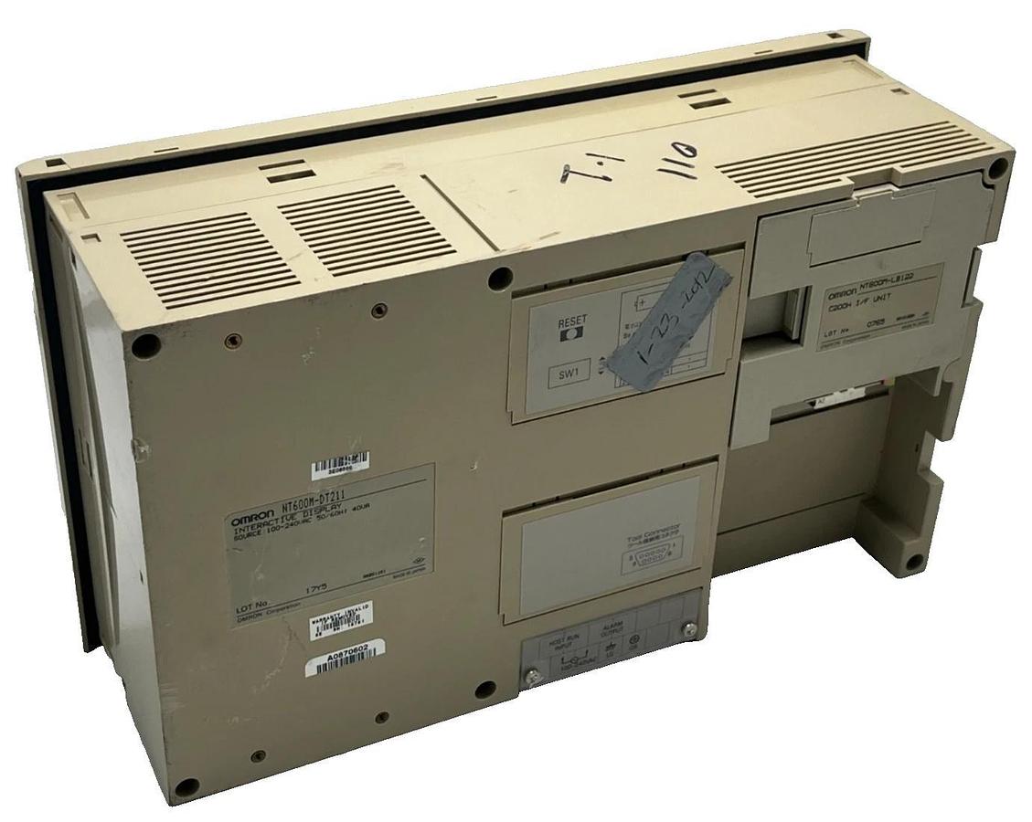 Used OMRON NT600M-DT211 10.4" Color Touch Screen HMI Panel W/ NT600M-LB122 Link Unit