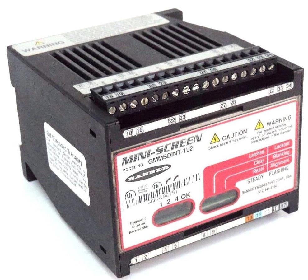 Refurbished LOT OF 4 REPAIRED BANNER GMMSDINT-1L2 MINI-SCREEN CONTROLLERS GMMSDINT1L2