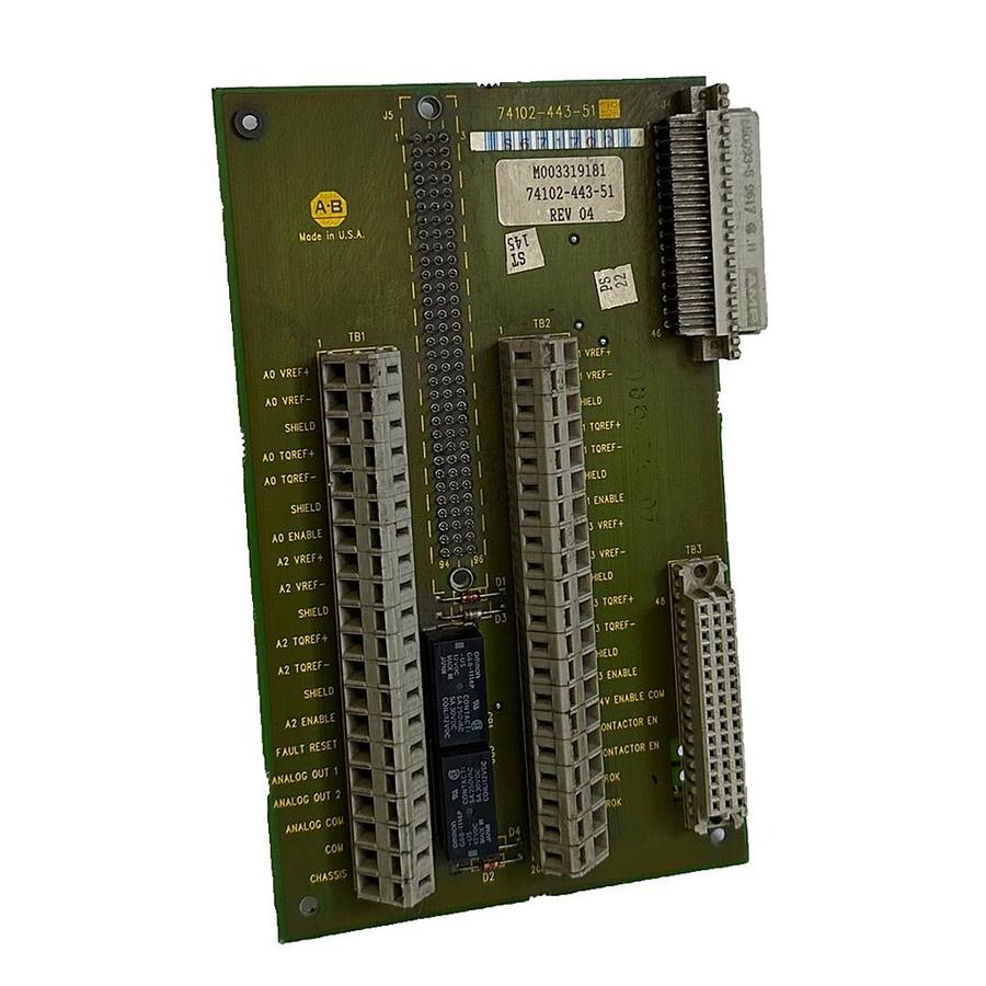 Used ALLEN BRADLEY 74102-443-51 / 7410244351 SERVO BOARD Rev. 04 M003319181
