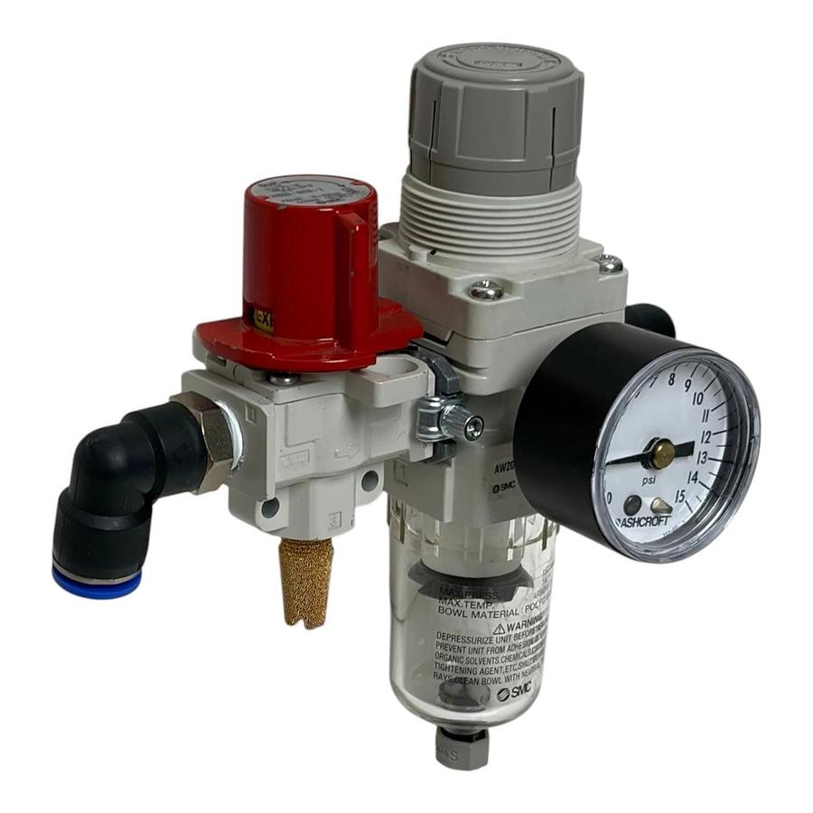 SMC AW20-N02G-Z-A Filter Regulator VHS20-N02B-Z Lockout Valve Ashcroft Gauge