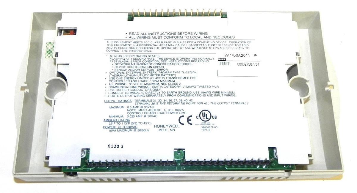Used HONEYWELL W7760A-2011 BUILDING MANAGER W7760A2011