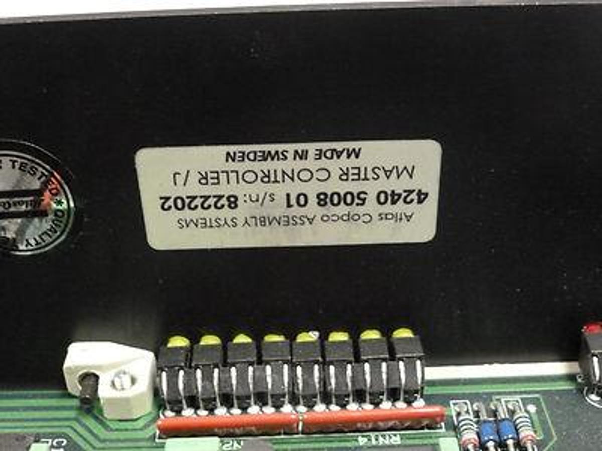 Used ATLAS COPCO 4240-5008-01 MASTER CONTROLLER MODULE W/LED INDICATOR 4240500801
