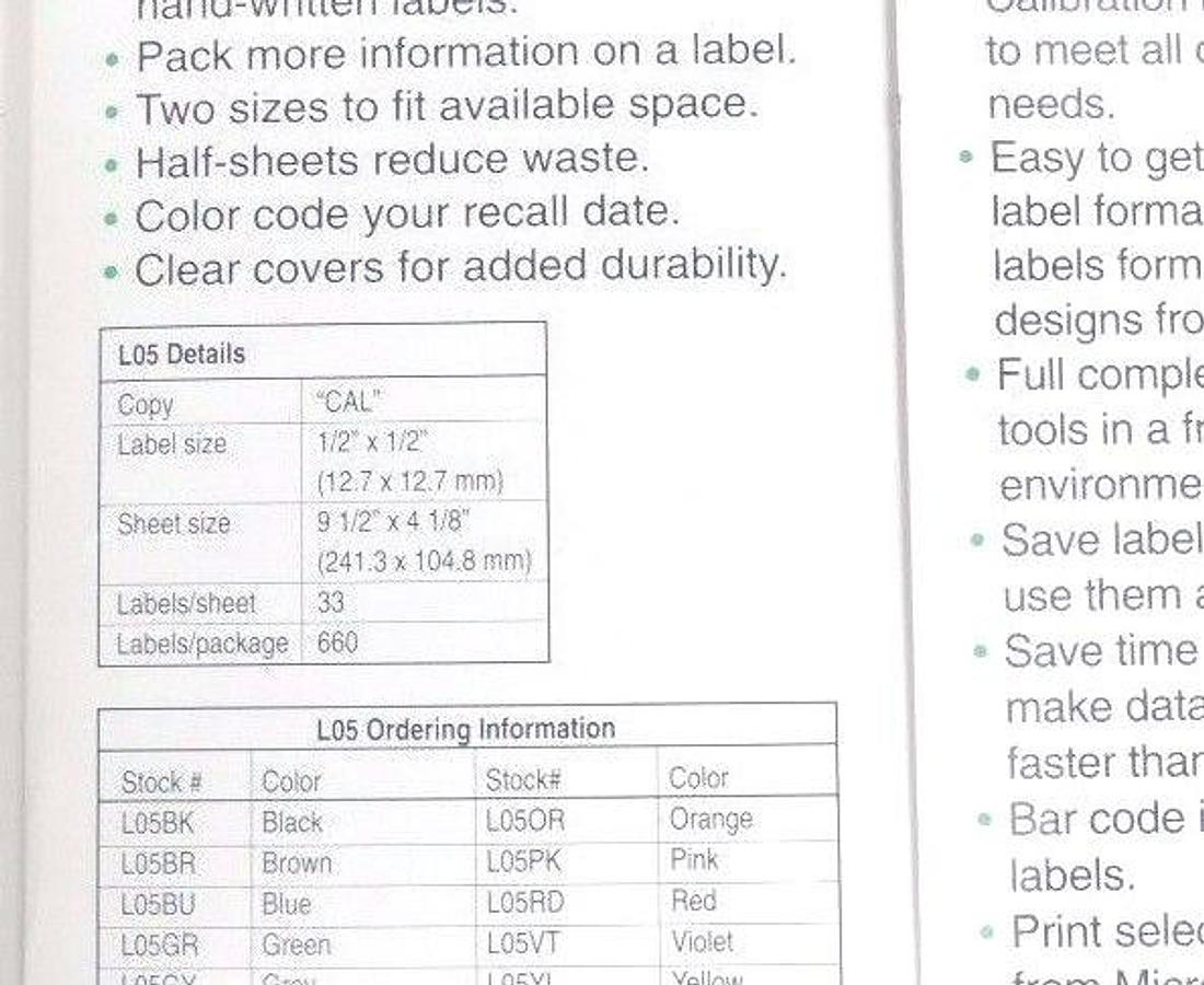 NEW Q-CEES L05BK BLACK 1/2" X 1/2" LASER LABEL HALF SHEETS 660 LABELS TOTAL