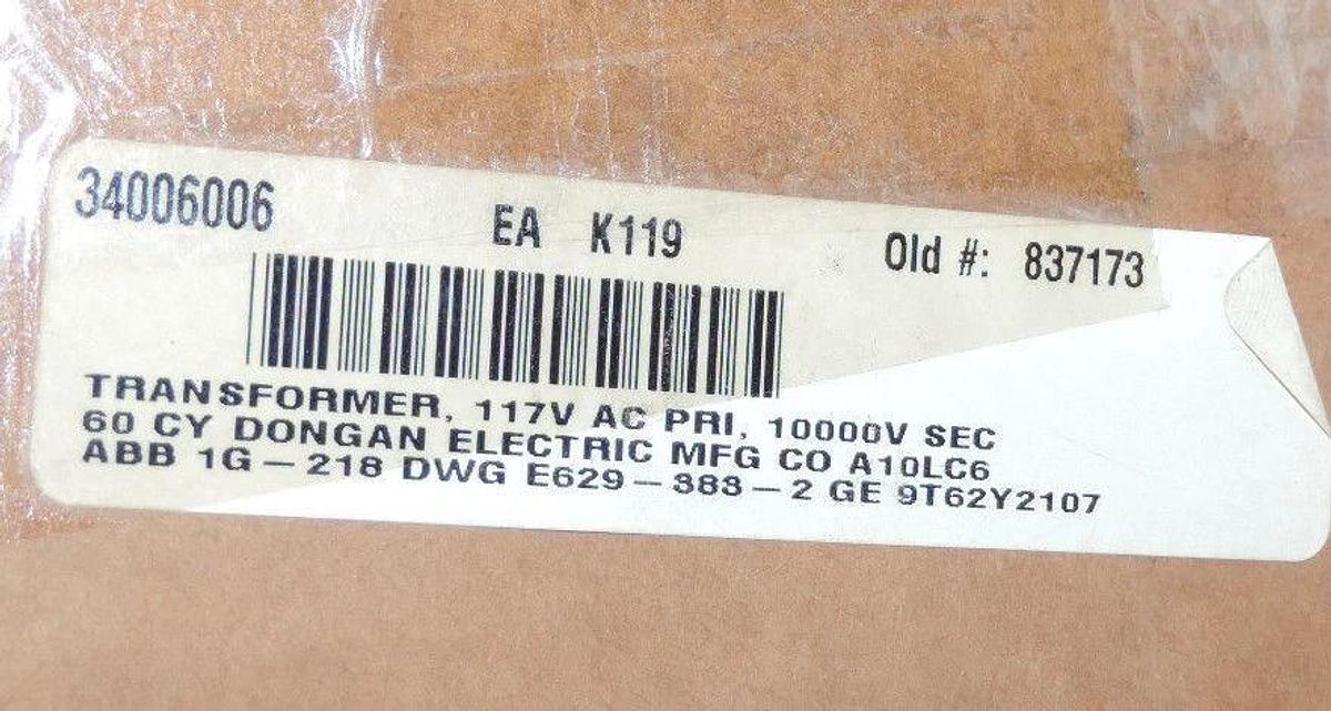 NIB DONGAN A10-LC6X INDUSTRIAL IGNITION TRANSFORMER A10LC6X