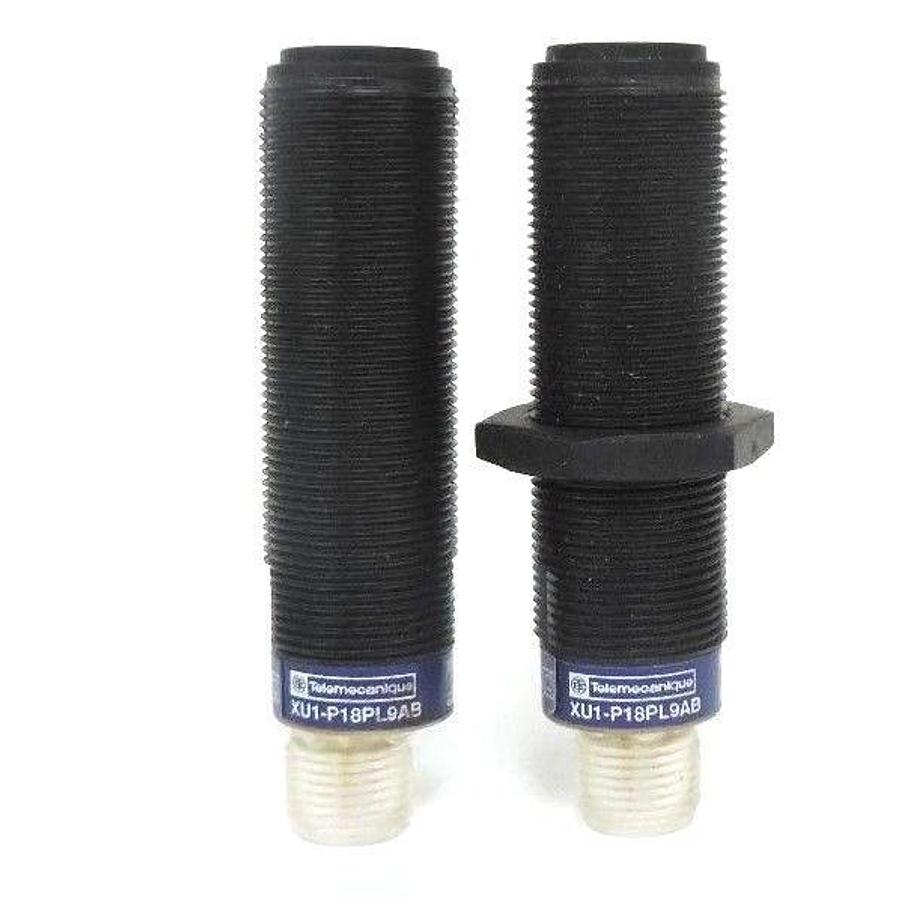 Used LOT OF 2 TELEMECANIQUE XU1-P18PL9AB PHOTOELECTRIC SENSORS 12...24V, 100MA