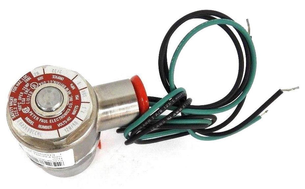 Used NEW PETER PAUL EH22K9DCCML SAFETY VALVE 120V, 60HZ, 7.3W, 300PSI, 2MPA, SER. NZ