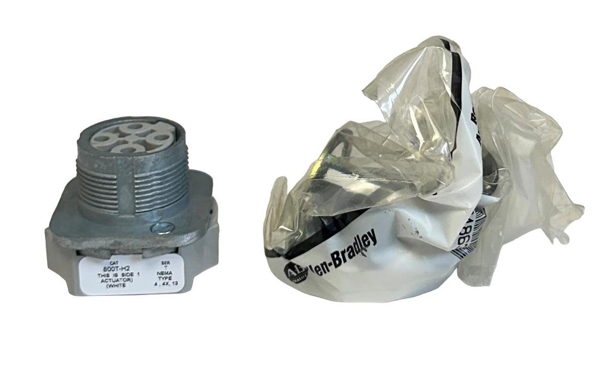 Used 4 ALLEN BRADLEY 800T-H2 /T 30mm SELECTOR SWITCH PUSH BUTTONS WHITE 800TH2 NSMP