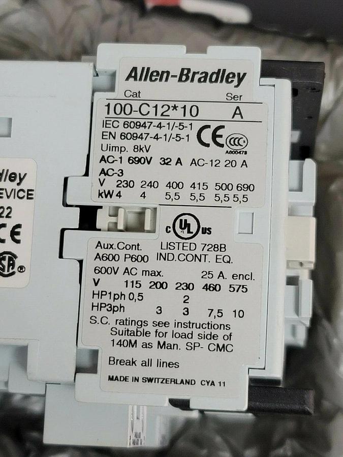 NEW ALLEN BRADLEY 104-C12KG22 SER. B REVERSING CONTACTOR 104C12KG22