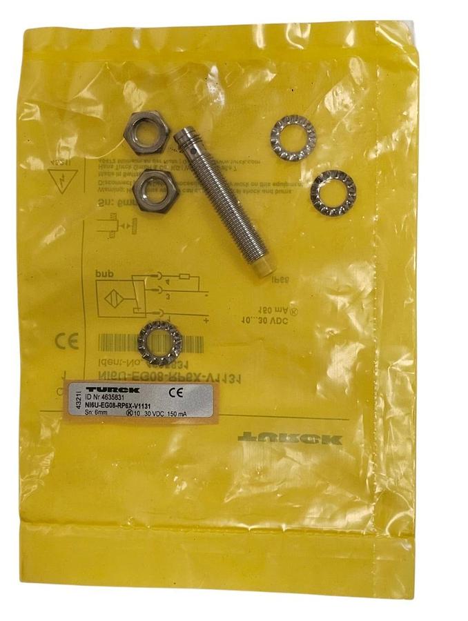 Used NEW TURCK NI6U-EG08-RP6X-V1131 INDUCTIVE SENSOR NI6UEG08RP6XV1131 RANGE: 6mm
