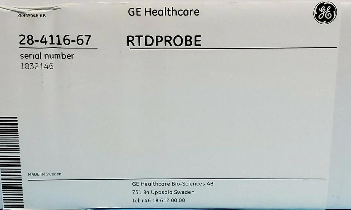 Used NIB GE HEALTHCARE 28-4116-67 RTD PROBE 28945046.AB 28411667
