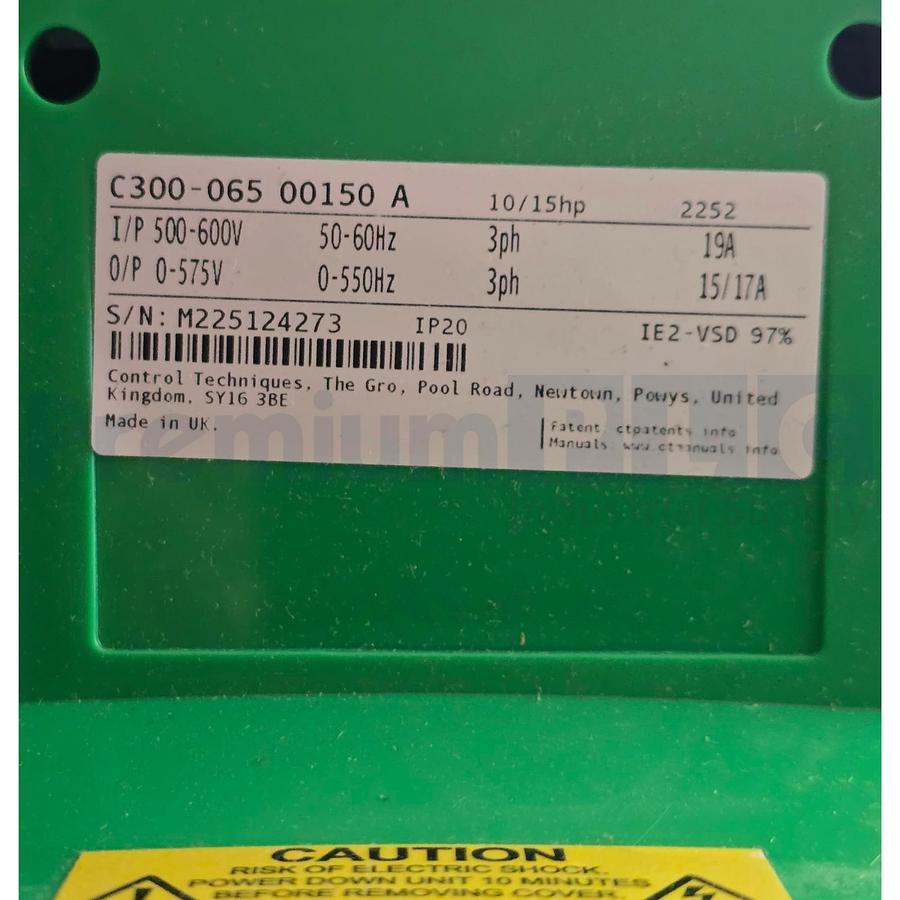 Used CONTROL TECHNIQUES C300-065 COMMANDER AC DRIVE 15HP C300-06500150A10101AB100 NEW