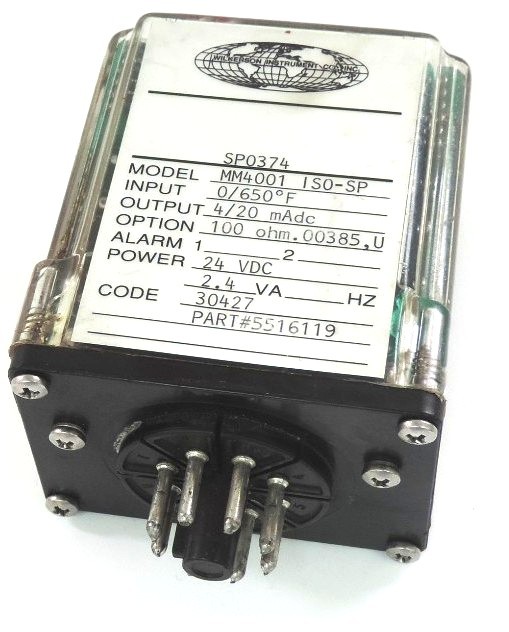 Used MIGHTY MODULE MM4001 ISO-SP TRANSMITTER 24VDC SP0374 INPUT: 0/650 DEG. F 5516119