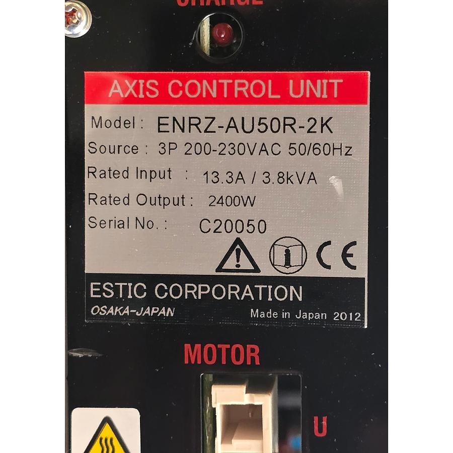 Used ESTIC ENRZ-AU50R-2K AXIS CONTROL UNIT 3P 200/230VAC 50/60HZ 13.3A/3.8kVA 2400W