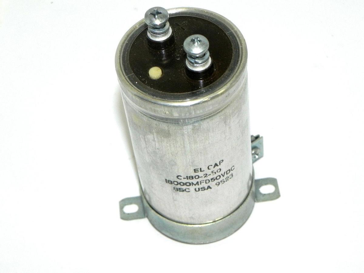 Used EL CAP C-180-2-50 CAPACITOR 1800MFD50VDC