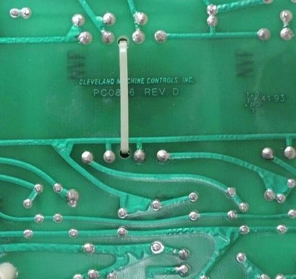 Used CNC CLEVELAND MACHINE CONTROLS A6483-G01 BOARD 237243 REV. H, PC0856 REV. D