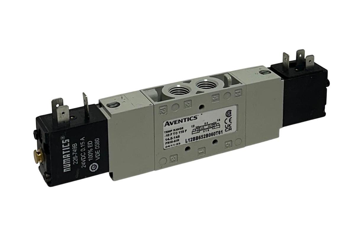 Used NUMATICS AVENTICS L12BB652B060T61 SOLENOID VALVE 24VDC COILS *MISSING PARTS NSNP