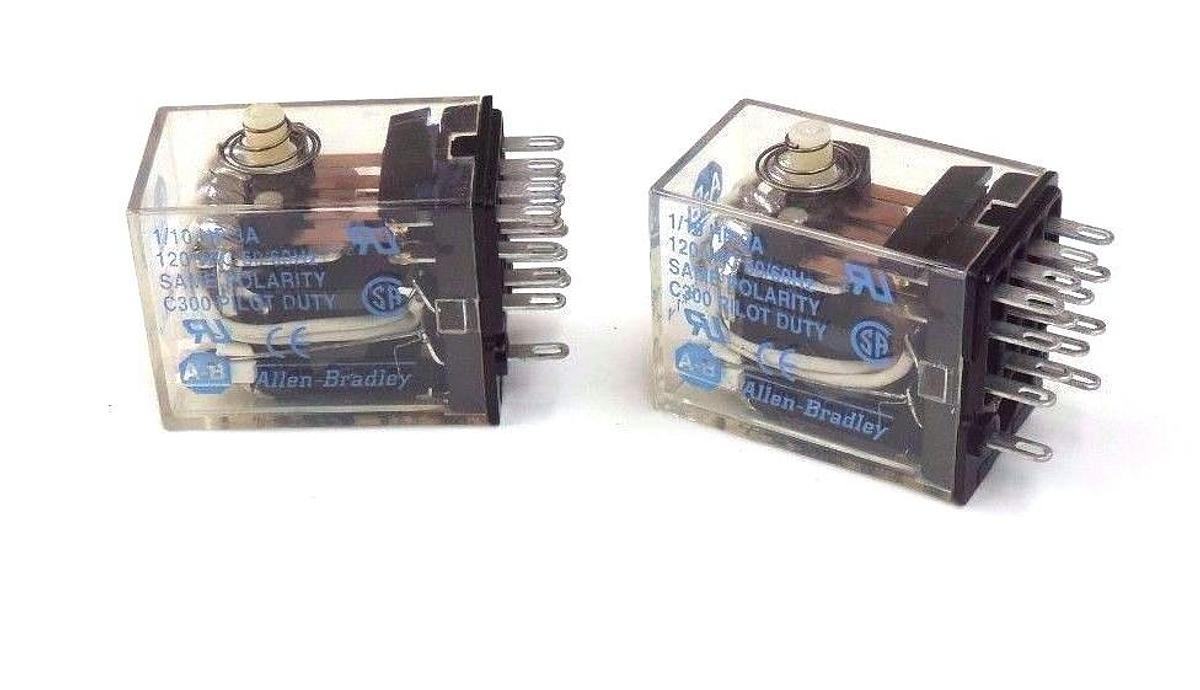 Used LOT OF 2 ALLEN BRADLEY 700-HC14Z24-1-4 RELAYS 700HC14Z2414, SER. B, 24VDC