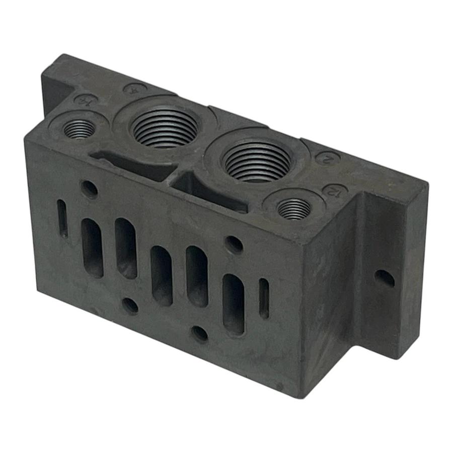 Lot of 2 Rexroth R432015307 Pneumatic Manifold Valve Base Block Aventics ISO2 1/