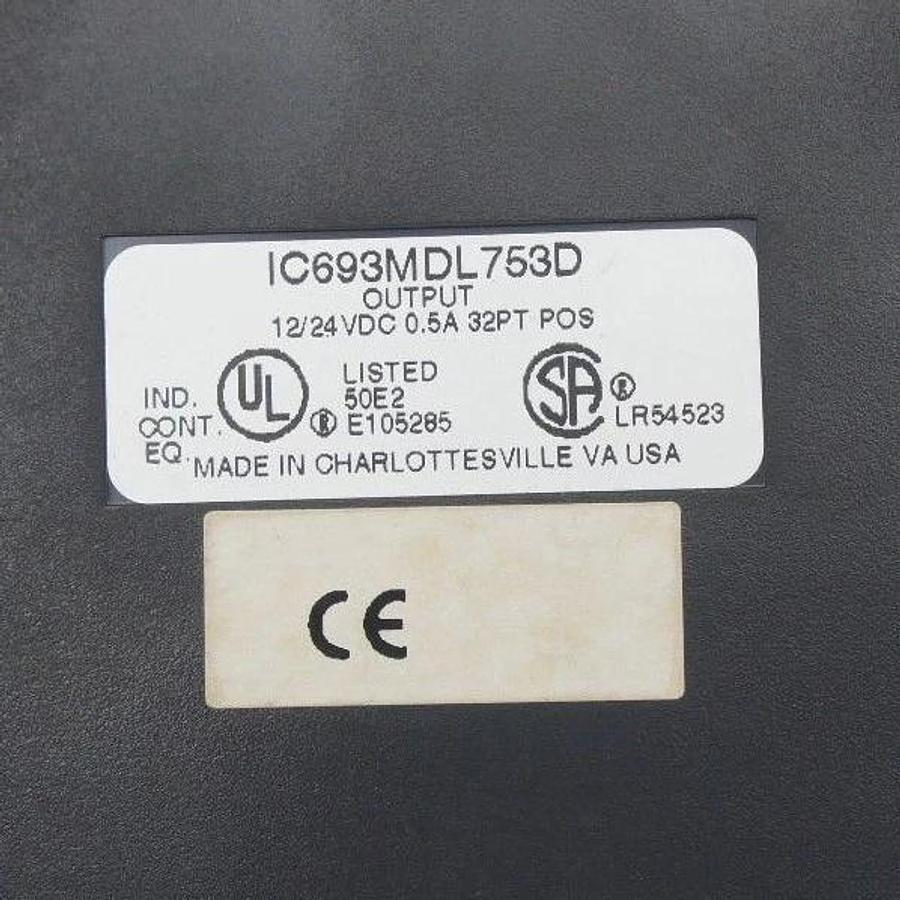 Used GE FANUC IC693MDL753D OUTPUT MODULE 12/24VDC, 0.5A, 32PT POS