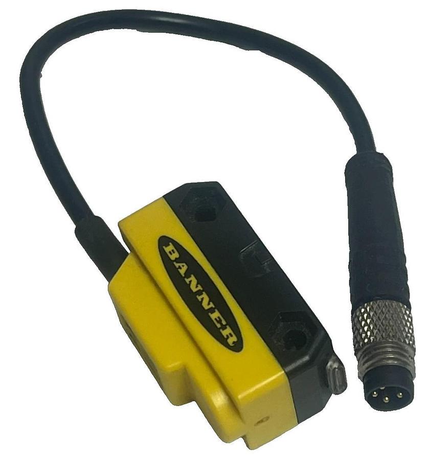 BANNER QS186EBQ Photoelectric Sensor Diffuse Mode 18mm Barrel 6" Range M12 NPN