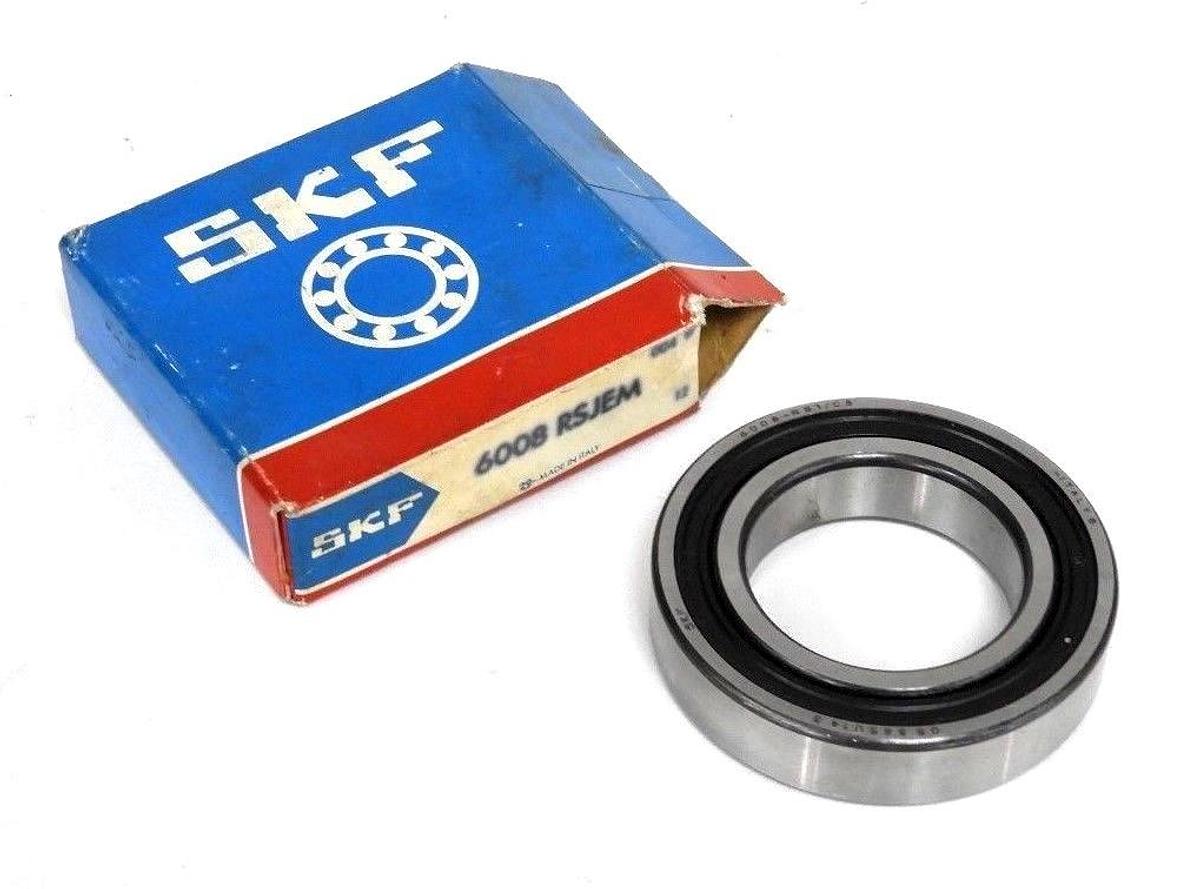 Used LOT OF 2 NEW SKF 6008RSJEM DEEP GROOVE BALL BEARINGS 40MM X 68MM X 15MM
