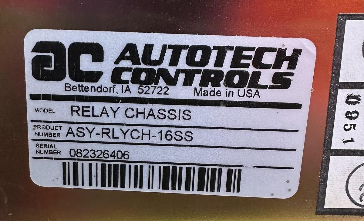 Used NEW AVG AUTOTECH CONTROLS ASY-RLYCH-16SS / ASYRLYCH16SS REMOTE RELAY CHASSIS