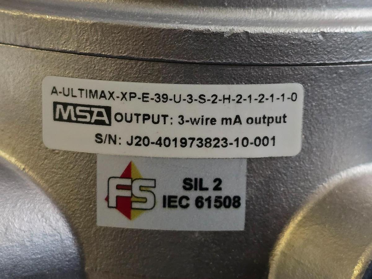 Used MSA A-ULTIMAX-XP-E-39-U-3-S-2-H-2-1-2-1-1-0 ULTIMA XE w/ A-ULTX-SENS-39-2-0 NSMP