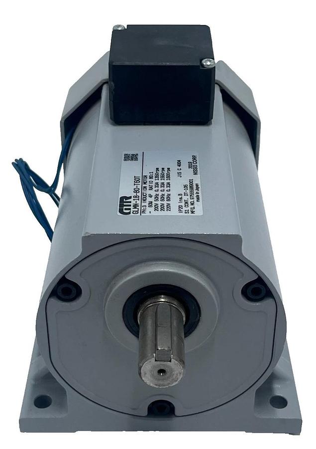 Nissei GTR GLMN-18-80-T60T Gear Motor 60W 80:1 Ratio 3-Phase Brake Motor 200V