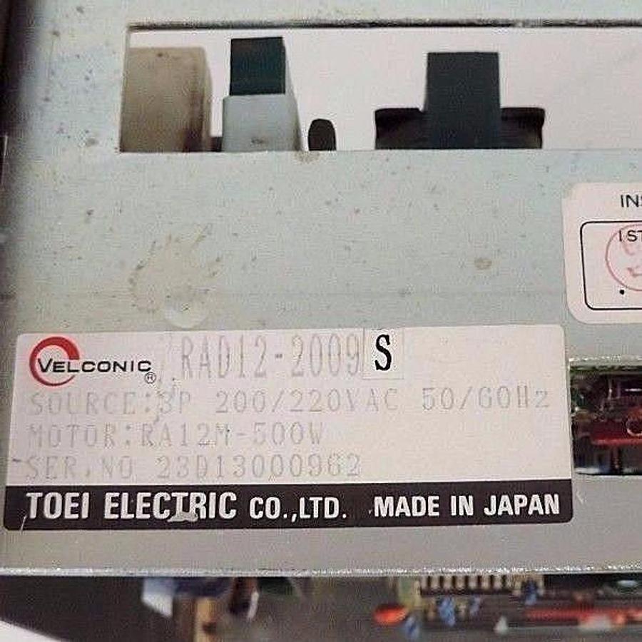 Used TOSHIBA RA DRIVER RAD12-2009S DRIVE 200/220VAC 50/60HZ MOTOR RA12M-500W
