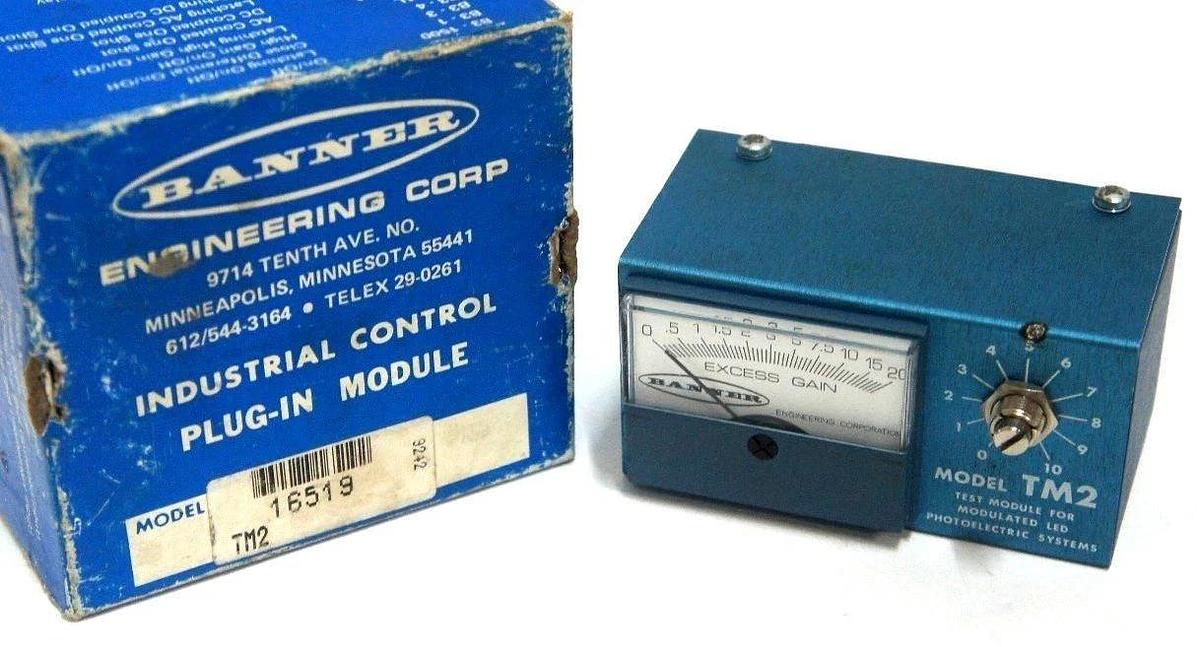 Used BANNER ENGINEERING TM2 PHOTOELECTRIC TEST MODULE