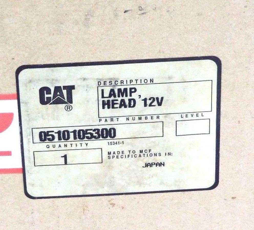 NEW SEALED CATERPILLAR 0510105300 LAMP HEAD 12V, 55WATT, 0510-10105300