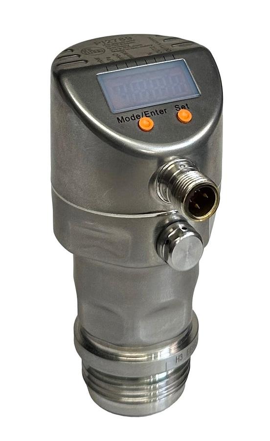 Used IFM EFECTOR PI2789 FLUSH PRESSURE SENSOR W/ 4-DIGIT DISPLAY 18-32V SANITARY USNP