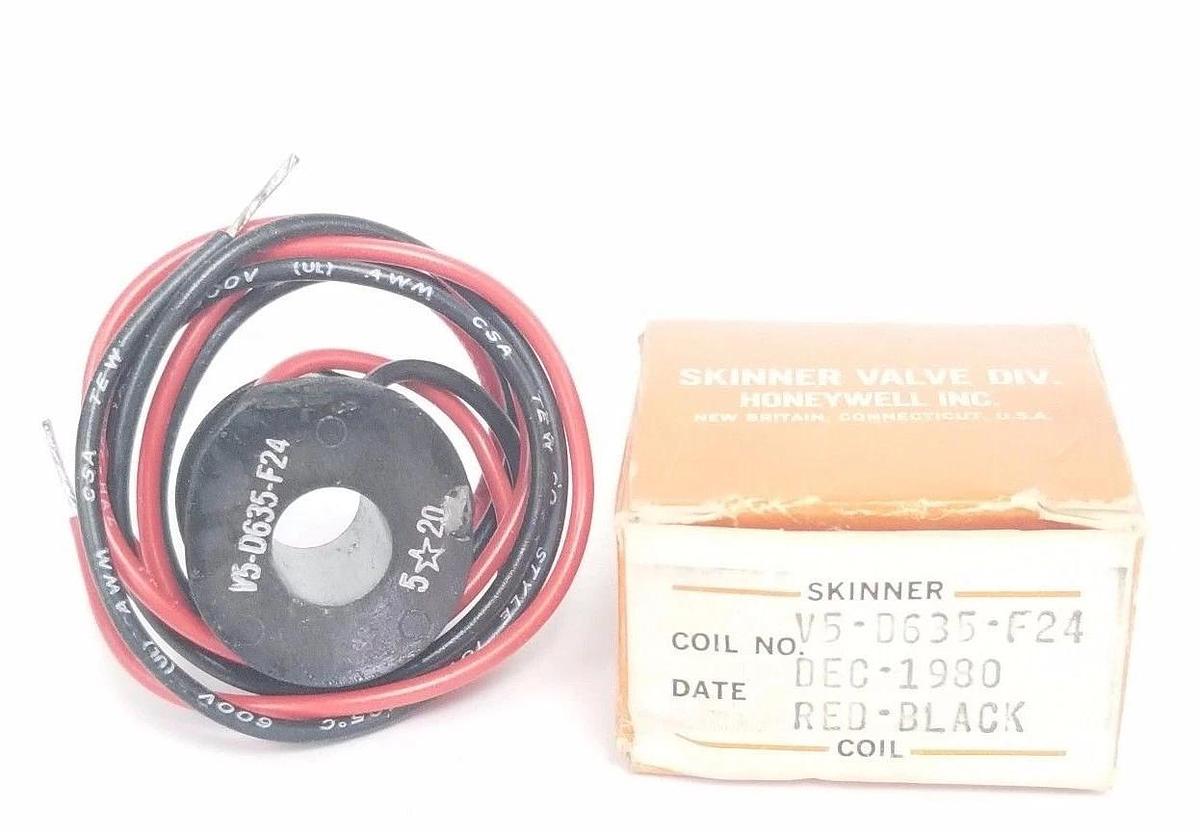 Used NIB SKINNER V5-D635-F24 SOLENOID COIL V5D635F24