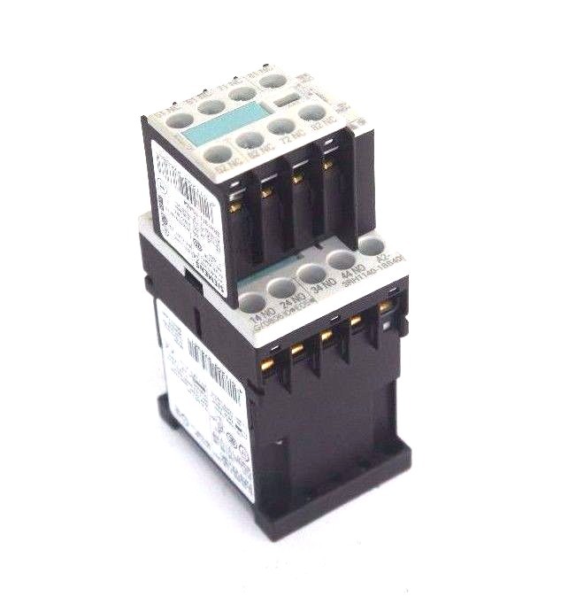 Used SIEMENS 3RH1140-1BB40 CONTACTOR W/3RH1911-1GA40 AND W/ 3RT1916-1EH00