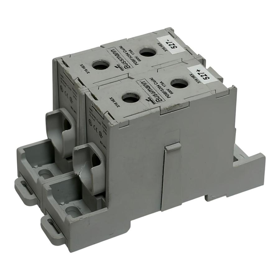 Used LOT OF 2 Bussmann PDBFS204 Power Distribution Block 600V 175A Finger Safe