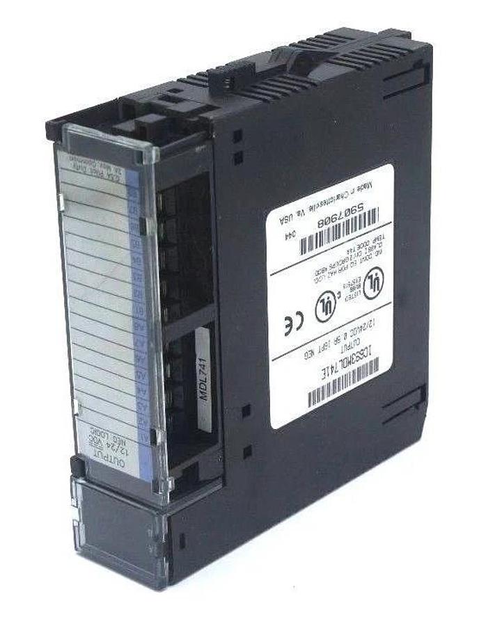 Used GE FANUC IC693MDL741E OUTPUT MODULE 12/24VDC, 0.5A, 16PT NEG