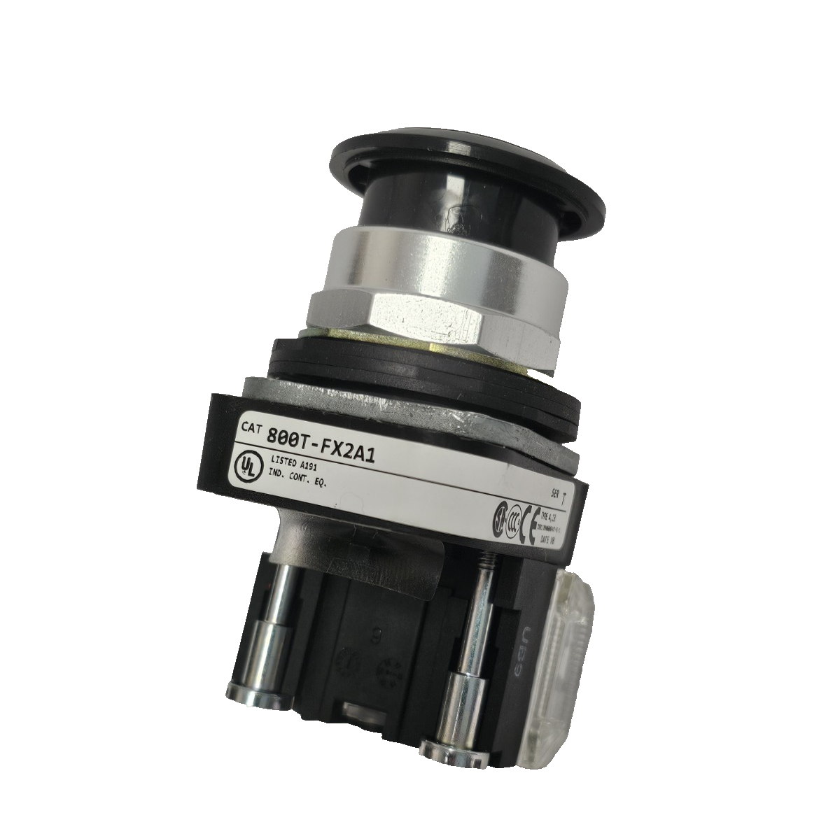 Used NEW ALLEN BRADLEY 800T-FX2A1 PUSHBUTTON 800TFX2A1 MUSHROOM HEAD PUSH-PULL NSNP